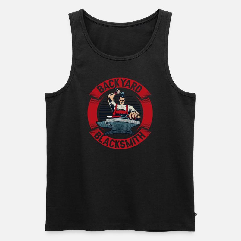 Backyard Blacksmith Blacksmith Forging - Männer Premium Bio Tank Top - Schwarz
