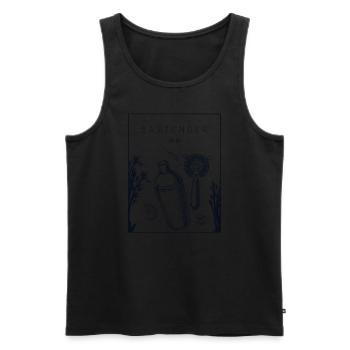 Barman chinois Hanzi Barman Barman Barmaid Barmaid - Débardeur bio Premium Homme - noir - Devant - AI Model Male 178 light (178cm)
