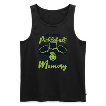 Playing Pickleball Improves Memory Pickleballfan - Männer Premium Bio Tank Top - Schwarz - Vorne - AI Model Male 178 light (178cm)