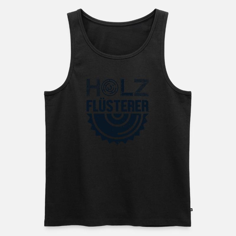 Holzflüsterer Tischler Holztechniker Carpenter - Männer Premium Bio Tank Top - Schwarz