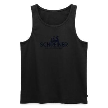 Schreiner aus Leidenschaft Carpenter - Männer Premium Bio Tank Top - Schwarz - Vorne - Michal (187cm)