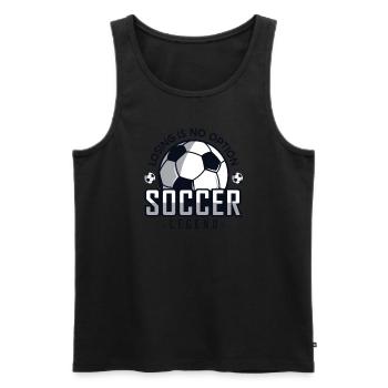Losing is no Option Professional Soccer Player God - Men's Premium Organic Tank Top - black - Front - Michal (187cm)