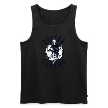Soccer Legend Fußballspieler Fußballprofi - Männer Premium Bio Tank Top - Schwarz - Vorne - Michal (187cm)