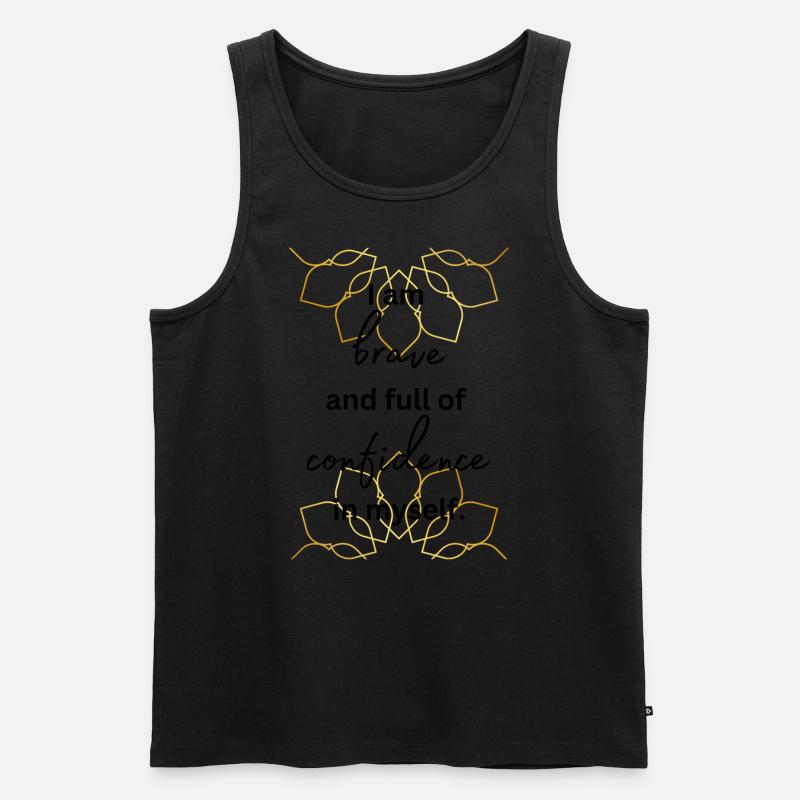 Mutmachshirt - Männer Premium Bio Tank Top - Schwarz