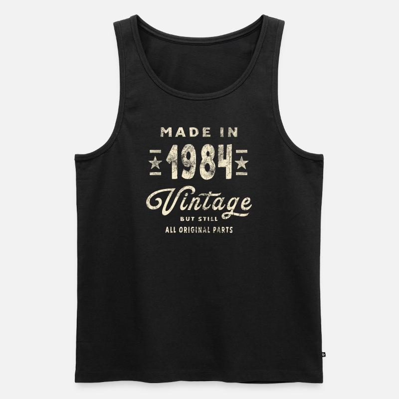 Made in 1984 - Männer Premium Bio Tank Top - Schwarz