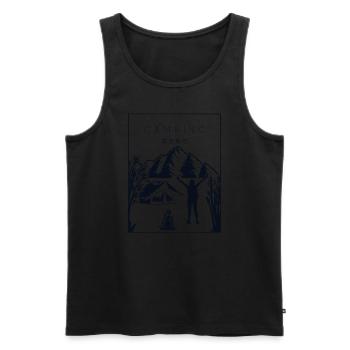 Camping Chinese Hanzi Glamping Campsite - Men's Premium Organic Tank Top - black - Front - AI Model Male 178 light (178cm)