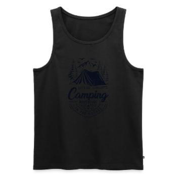 Let's Go Camping Adventure Zelten Glamping Camper - Männer Premium Bio Tank Top - Schwarz - Vorne - Michal (187cm)