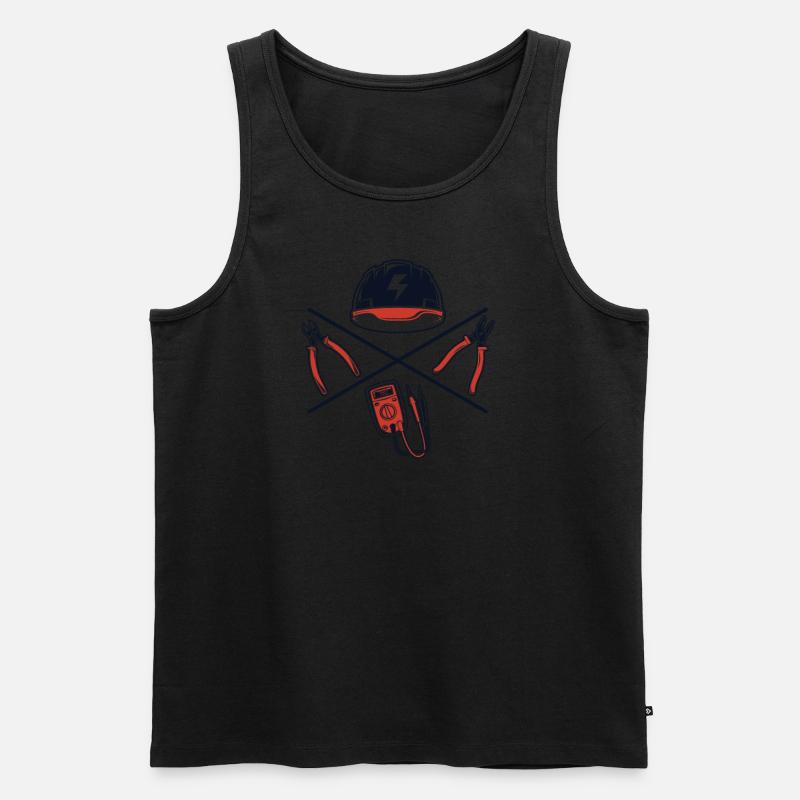 Electrical Engineer Electrician Electronics Technician - Men's Premium Organic Tank Top - black