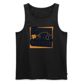 If You Can Dream It You Conduit Electronics Technician - Men's Premium Organic Tank Top - black - Front - AI Model Male 178 light (178cm)