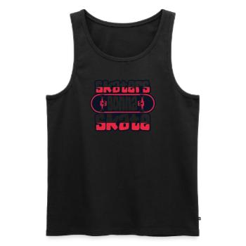 Skaters going to Skate Skatepark Skatergirl Skater - Men's Premium Organic Tank Top - black - Front - AI Model Male 178 light (178cm)