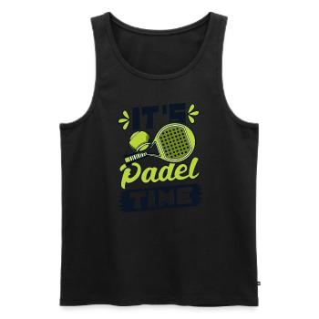 It's Padel Time Paddle Tennis Paddleball - Men's Premium Organic Tank Top - black - Front - AI Model Male 178 light (178cm)