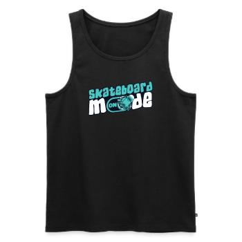 Skateboard Fashion On Skatergirl Skaterboy Skatepark - Men's Premium Organic Tank Top - black - Front - AI Model Male 178 light (178cm)