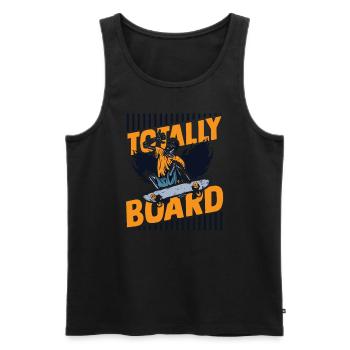 Totally Board Skatergirl Skaterboy Skatepark - Men's Premium Organic Tank Top - black - Front - AI Model Male 178 light (178cm)