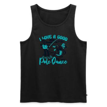 I Love A Good Pole Dance Hochseeangler - Männer Premium Bio Tank Top - Schwarz - Vorne - AI Model Male 178 light (178cm)