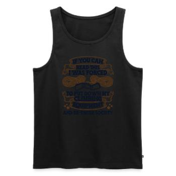 If You Can Read This Sport Climbing Speed Climbing - Men's Premium Organic Tank Top - black - Front - Michal (187cm)
