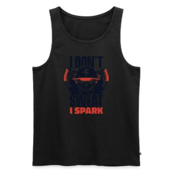 I Don't Sweat I Spark Electrician - Men's Premium Organic Tank Top - black - Front - AI Model Male 178 light (178cm)