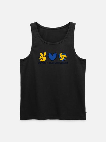 Peace Love Volleyball Volleyball Freak Volleyball - Men's Premium Organic Tank Top - black