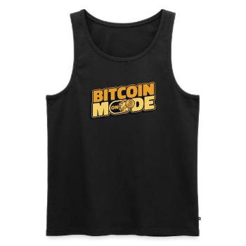 Bitcoin Mode On Blockchain Crypto Kryptowährung - Männer Premium Bio Tank Top - Schwarz - Vorne - Michal (187cm)