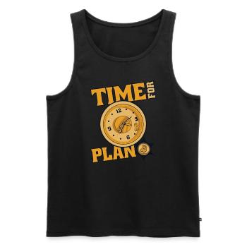 Time For Plan Bitcoin Kryptowährung Blockchain - Männer Premium Bio Tank Top - Schwarz - Vorne - Michal (187cm)