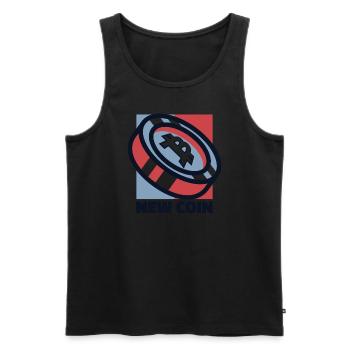 New Coin Kryptowährung Blockchain Crypto Bitcoin - Männer Premium Bio Tank Top - Schwarz - Vorne - Michal (187cm)