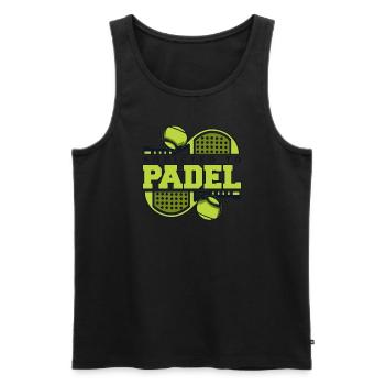 Addicted To Padel Paddle Tennis Paddleball Padel - Men's Premium Organic Tank Top - black - Front - AI Model Male 178 light (178cm)