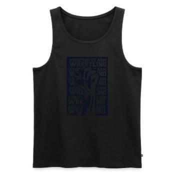 Accro aux techniques de bras de fer Bras d’exercice - Débardeur bio Premium Homme - noir - Devant - Michal (187cm)
