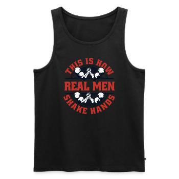Watch Me Pin Exercice Bras De Dresseur De Lutte À Main - Débardeur bio Premium Homme - noir - Devant - Michal (187cm)