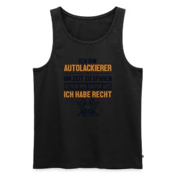 Autolackierer hat immer Recht Automotive Vehicle - Débardeur bio Premium Homme - noir - Devant - Michal (187cm)