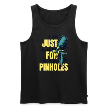 Just Here For Pinholes Car Spray Automotive Car - Men's Premium Organic Tank Top - black - Front - Michal (187cm)