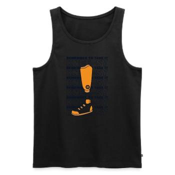 Denken Sie daran, es zu nehmen Kniebeugen künstliche Beine Bein - Männer Premium Bio Tank Top - Schwarz - Vorne - AI Model Male 178 light (178cm)