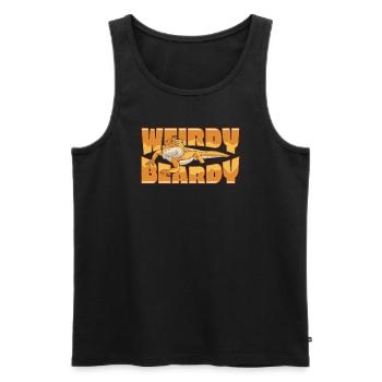 Weirdy Beardy Pogona Pet Lizard Owner Bearded - Men's Premium Organic Tank Top - black - Front - AI Model Male 178 light (178cm)