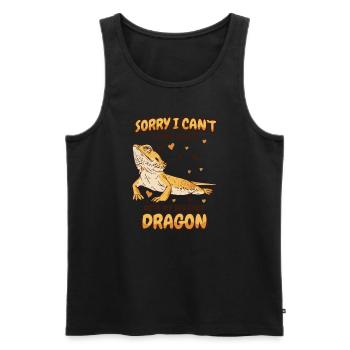 I Have Plans With My Bearded Dragon Pet Owner - Men's Premium Organic Tank Top - black - Front - AI Model Male 178 light (178cm)