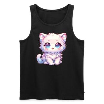 Anime Bébé Chat - Débardeur bio Premium Homme - noir - Devant - Michal (187cm)