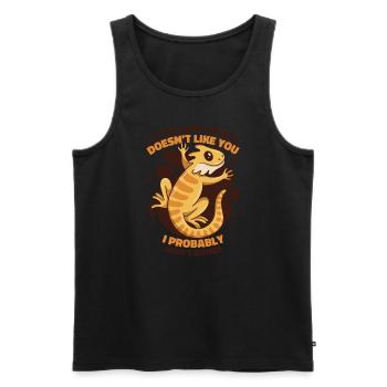 If My Bearded Dragon Doesn't Like You Pogona - Men's Premium Organic Tank Top - black - Front - AI Model Male 178 light (178cm)