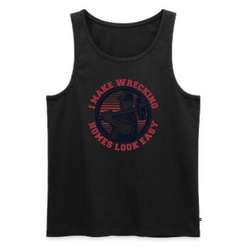 Ich sorge dafür, dass zerstörte Häuser ganz einfach aussehen – Experts House - Männer Premium Bio Tank Top - Schwarz - Vorne - AI Model Male 178 light (178cm)