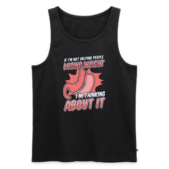 If I'm Not Helping People Losing Weight Gastric - Men's Premium Organic Tank Top - black - Front - Michal (187cm)