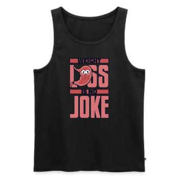 Gewichtsverlust ist kein Witz Magenbypass Magen - Männer Premium Bio Tank Top - Schwarz - Vorne - Michal (187cm)