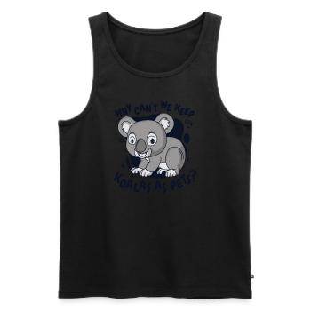 Pourquoi ne pouvons-nous pas garder Koalabear Phascolarctos - Débardeur bio Premium Homme - noir - Devant - Michal (187cm)