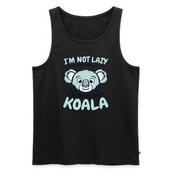 Un koala koalabear phascolarctos très détendu - Débardeur bio Premium Homme - noir - Devant - Michal (187cm)