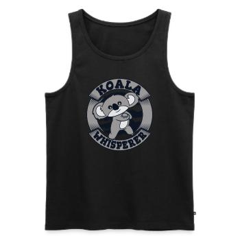 Koala Whisperer Koalabear Phascolarctos Cinereus - Men's Premium Organic Tank Top - black - Front - Michal (187cm)