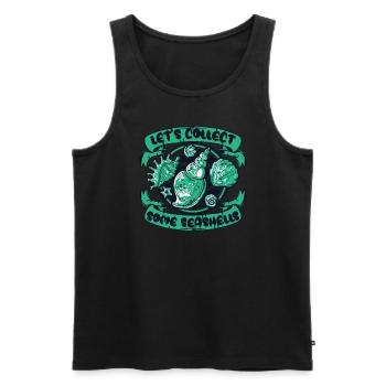 Let's Collect Some Seashells Bivalvia Seashell - Men's Premium Organic Tank Top - black - Front - Michal (187cm)