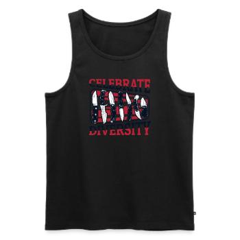 Celebrate Diversity Restoration Sammlermesser - Männer Premium Bio Tank Top - Schwarz - Vorne - AI Model Male 178 light (178cm)