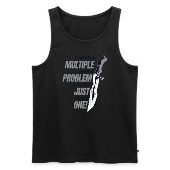 Have Multiple Knife Problem Butcher Knife Knife - Men's Premium Organic Tank Top - black - Front - Michal (187cm)