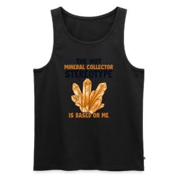 Le stéréotype du collectionneur de minéraux est basé sur moi - Débardeur bio Premium Homme - noir - Devant - Michal (187cm)
