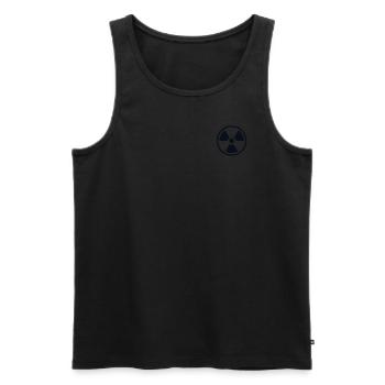 Énergie nucléaire Logo Emblème Énergie Uranium Nucléaire - Débardeur bio Premium Homme - noir - Devant - Michal (187cm)
