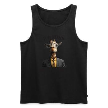 Ist es wirklich wieder Montag Nubischer Afrikaner - Männer Premium Bio Tank Top - Schwarz - Vorne - AI Model Male 178 light (178cm)