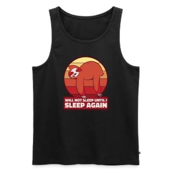 Ich werde nicht schlafen, bis ich wieder schlafe Pilosa - Männer Premium Bio Tank Top - Schwarz - Vorne - Michal (187cm)
