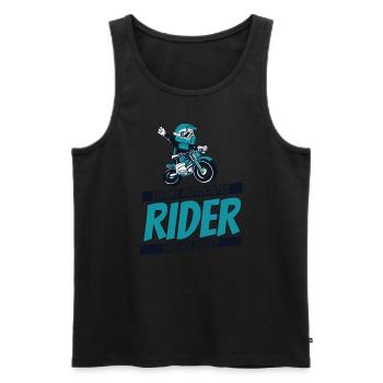 Futur pilote de motocross comme mon papa Racing - Débardeur bio Premium Homme - noir - Devant - Michal (187cm)