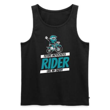 I Don't Chase Boys I Pass Them Racing Supermoto - Men's Premium Organic Tank Top - black - Front - Michal (187cm)