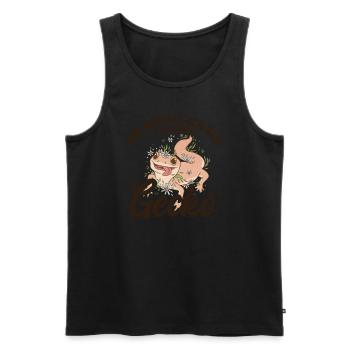 Mir reichts ich geh zu meinem Gecko Crested - Männer Premium Bio Tank Top - Schwarz - Vorne - AI Model Male 178 light (178cm)